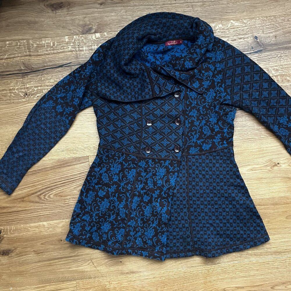 Krimson Klover Tunic Sweater - Blue - Size M Medium